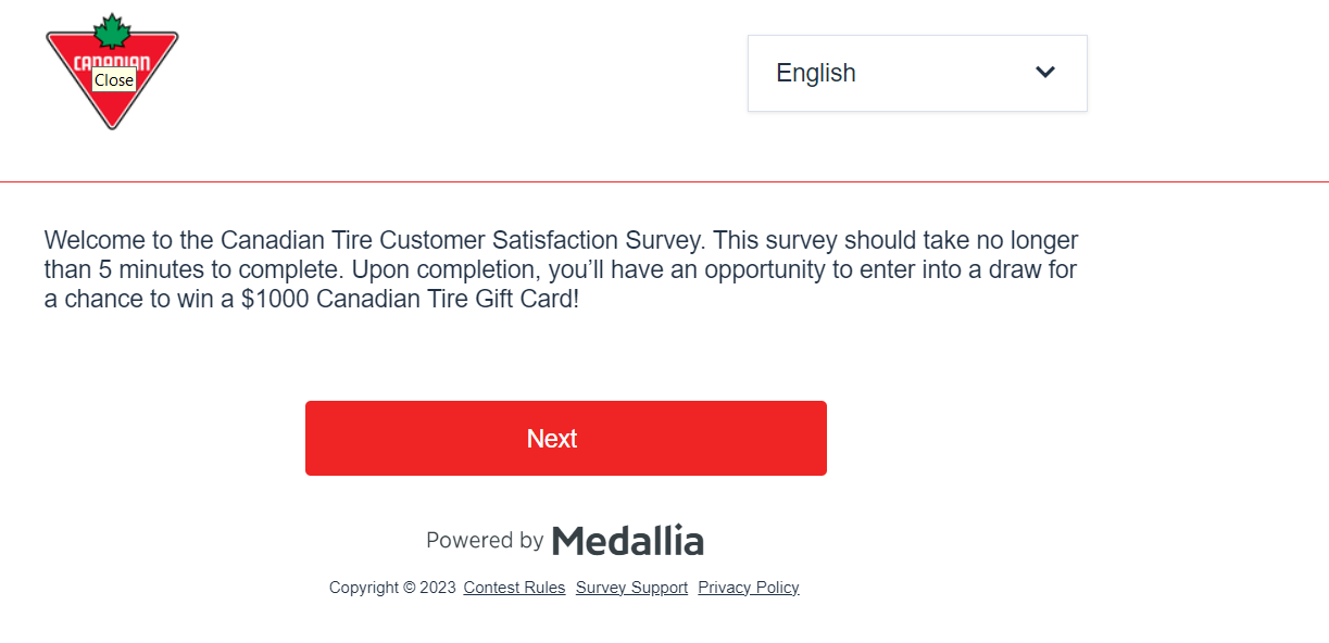 www.tellcdntire.com - Win a $1000 Gift Card - Canadian Tire Survey